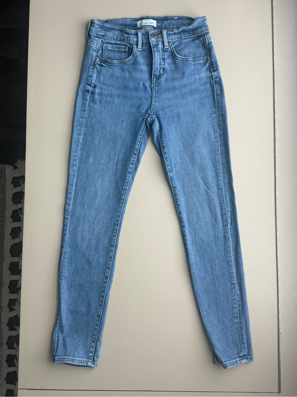 LOFT Modern Skinny Crop Jeans Women’s 25/0 Light Wash High Rise Stretch Denim